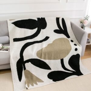 Khăn Họa Tiết Hoa Đen