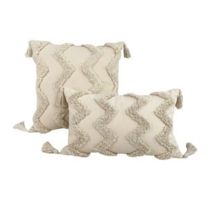 Gối họa tiết zigzag sợi nổi