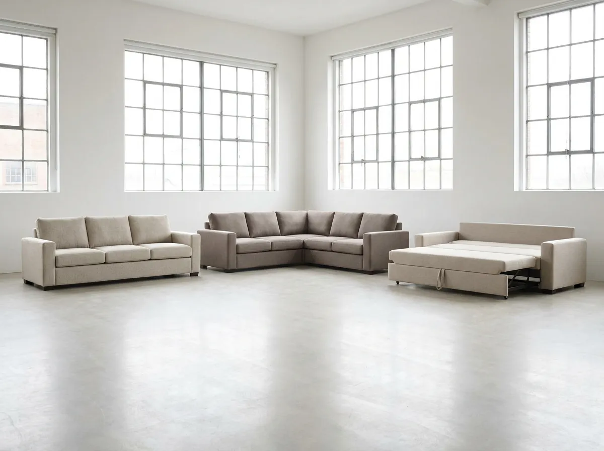 So sánh kích thước sofa băng, sofa góc chữ L và sofa giường